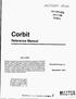 Corbit. Reference Manual. Kenneth Evans, Jr. DISCLAIMER