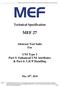 Technical Specification MEF 27. Abstract Test Suite For. May 20 th, 2010