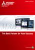 MITSUBISHI CNC M700V Series. The Best Partner for Your Success