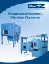 Temperature/Humidity, Vibration Chambers