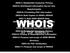 WHOIS. By the Numbers