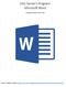 UVic Senior s Program: Microsoft Word