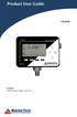 Product User Guide PR2000. PR2000 Pressure Data Logger with LCD