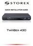 QUICK INSTALLATION GUIDE. TwinBox 430. TwinBox 430 Page 1/28