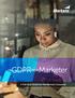 GDPR Marketer AND THE. A Practical Guide for the Marketo Customer