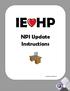 IE HP. NPI Update Instructions