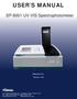 USER S MANUAL. SP-8001 UV-VIS Spectrophotometer. Metertech Inc. Version 1.08