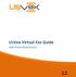 UsVox Virtual Fax Guide. Web Portal Administration