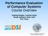 Performance Evaluation of Computer Systems Course Overview