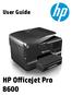 User Guide. HP Oﬀicejet Pro 8600
