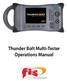 Thunder Bolt Multi-Tester Operations Manual