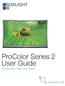 ProColor Series 2 User Guide. ProColor 652U, 702U, 752U, & 862U BOXLIGHT.COM