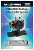 Instruction Manual Action Video Camera with HD video resolution