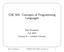 CSE 505: Concepts of Programming Languages