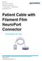 Patient Cable with Filament Film NeuroPort Connector