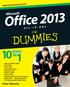 Office DUMmIES FOR ALL-IN-ONE