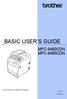 BASIC USER S GUIDE MFC-9460CDN MFC-9465CDN. Not all models are available in all countries. Version C ARL/ASA/NZ