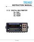INSTRUCTION MANUAL 6 1/2 DIGITAL MULTIMETER DL-1060 DL-1060G DL-1060R B
