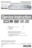Service Instruction. HDD & DVD Recorder DVDR3300H/02/05/19/51 DVDR3330H/02/05/19/51 & DVDR5330H/02/05/19. Version 1.0