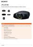 VPL-GT100. Professional 4K SXRD projector with 2,000 lumens brightness and 1,000,000:1 contrast ratio. Overview