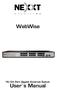 WebWise. 16/24 Port Gigabit Ethernet Switch. User`s Manual