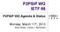 P2PSIP WG IETF 86. P2PSIP WG Agenda & Status. Monday, March 11 th, Brian Rosen, Carlos J. Bernardos