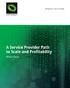 A Service Provider Path to Scale and Profitability. White Paper