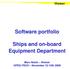 Software portfolio. Ships and on-board Equipment Department