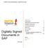 Digitally Signed Documents in SAP