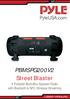 PBMSPG200V2. Street Blaster. X Portable BoomBox Speaker Radio with Bluetooth & NFC Wireless Streaming