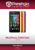 MultiPhone 5450 DUO. Android Smartphone. User Manual PAP5450 DUO. Version