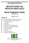 NOVA-PV-D5251-G4 NOVA-PV-D5251-G2L2. Quick Installation Guide