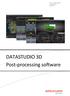 TD 311 USER MANUAL DataStudio 3D April DATASTUDIO 3D Post-processing software