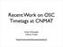 Recent Work on OSC Timetags at CNMAT