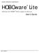 onset computer corporation Lite HOBOware Software for HOBO Data Loggers & Devices User s Guide Doc #: C
