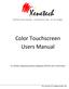Color Touchscreen Users Manual