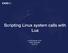 Scripting Linux system calls with Lua. Lua Workshop 2018 Pedro Tammela CUJO AI