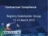 Contractual Compliance. Registry Stakeholder Group March 2012