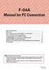 F-04A. Manual for PC Connection
