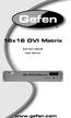 16x16 DVI Matrix.   EXT-DVI User Manual