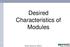 Desired Characteristics of Modules. Stefan Resmerita, WS2015