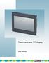 Touch Panels with TFT-Display. User manual