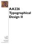 AA226 Typographical Design II