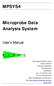 MPSYS4. Microprobe Data Analysis System. User s Manual. Microanalytical Research Centre