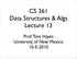 CS 361 Data Structures & Algs Lecture 13. Prof. Tom Hayes University of New Mexico