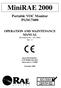 MiniRAE Portable VOC Monitor PGM-7600 OPERATION AND MAINTENANCE MANUAL. (Document No.: ) Rev. C
