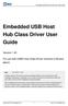 Embedded USB Host Hub Class Driver User Guide