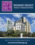 SPEAKER PACKET: InnovationsInTesting.org PRODUCT DEMONSTRATIONS. March 17-20, 2019 Hyatt Regency Orlando Orlando, FL