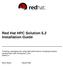 Red Hat HPC Solution 5.2 Installation Guide