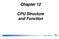Chapter 12. CPU Structure and Function. Yonsei University